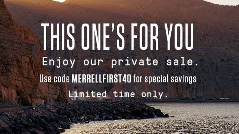Rebajas Privadas de Merrell | Merrell | Productos con un 40% de descuento adicional con el código MERRELLFIRST40. Para otros usa el código SAVE20SALE con el 20%Imagen: Merrell